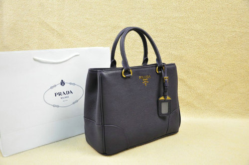 2014 Prada grainy calfskin tote bag BN2533 dark purple